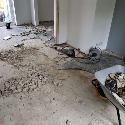 Concrete screed removal prep work